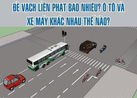 Đè Vạch Liền Phạt Bao Nhiêu? Ô Tô Và Xe Máy Khác Nhau Thế Nào?