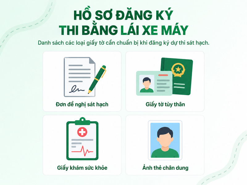 đăng ký thi bằng lái xe máy