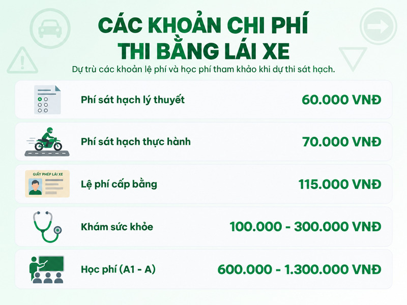 đăng ký thi bằng lái xe máy