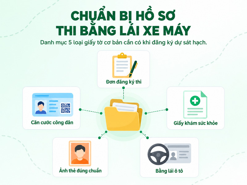 hồ sơ thi bằng lái xe máy