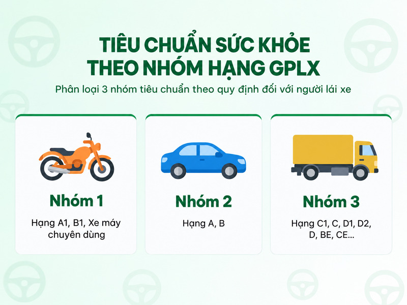 khám sức khoẻ thi bằng lái xe