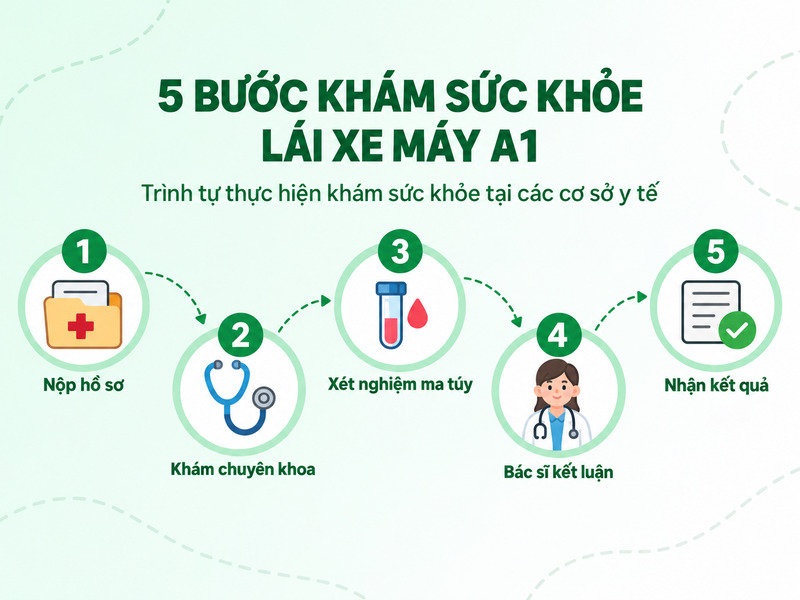 khám sức khỏe thi bằng lái xe a1 bao nhiêu tiền