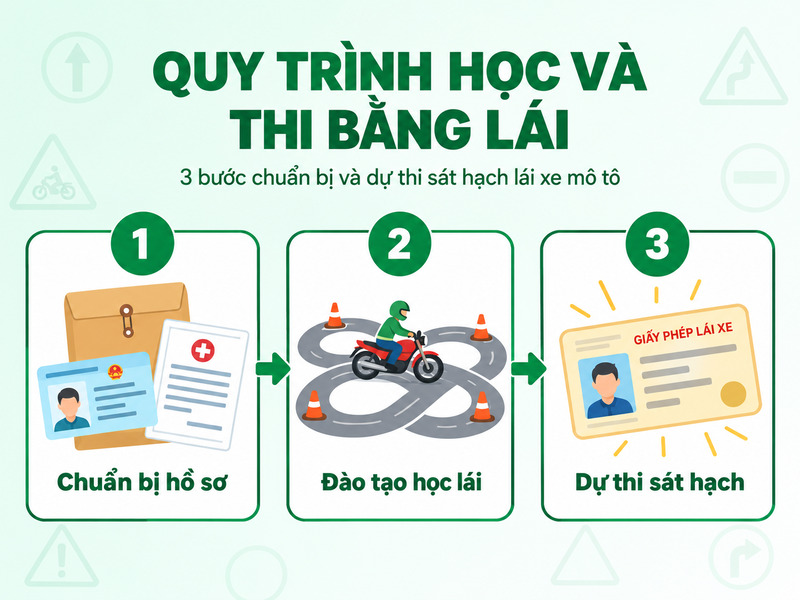 lệ phí thi bằng lái xe máy a2
