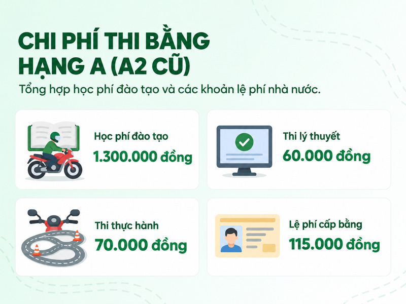 thi bằng lái xe a2