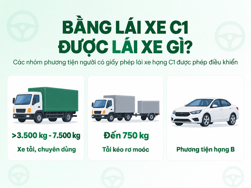 thi bằng lái xe c1