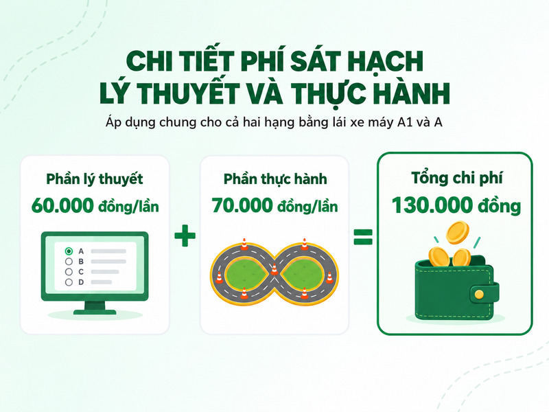 thi bằng lái xe máy bao nhiêu tiền