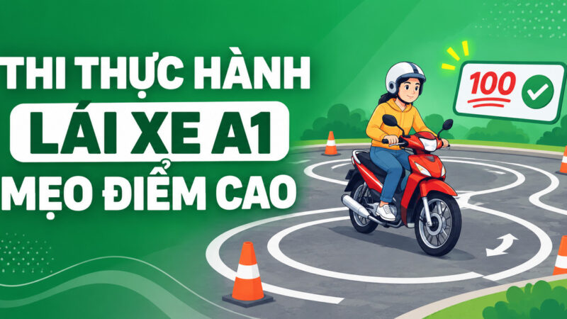 Kinh nghiệm thi thực hành lái xe A1 đạt kết quả cao