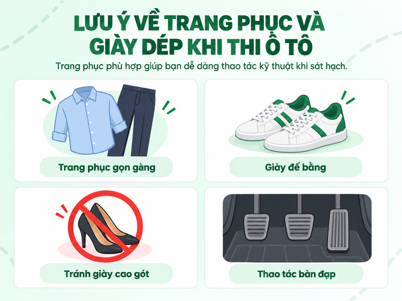 đi thi bằng lái xe cần mang những gì