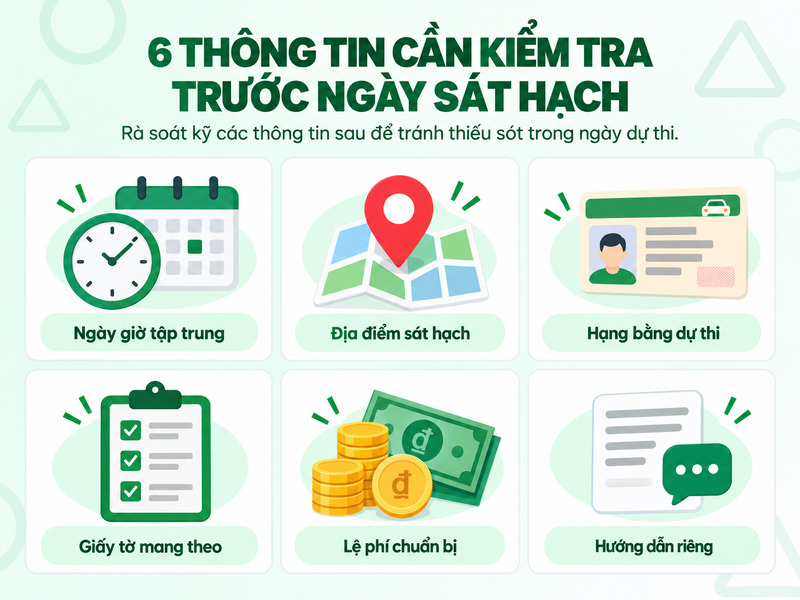 đi thi bằng lái xe cần mang những gì