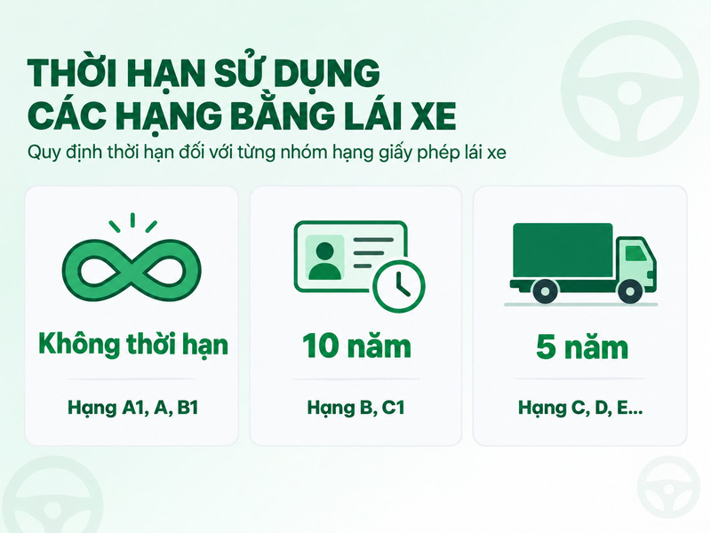 giấy phép lái xe hết hạn bao lâu thì phải thi lại