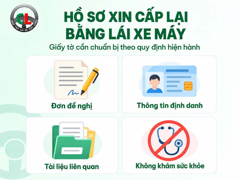 mất bằng lái xe máy thì phải làm sao