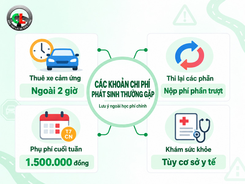 thi bằng lái xe ô tô bao nhiêu tiền